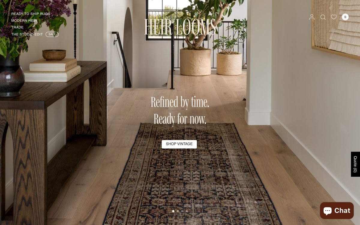heirlooms.co homepage